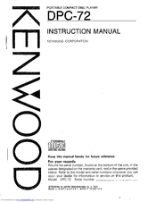 KENWOOD DPC-72 Instruction Manual