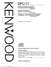 KENWOOD DPC-77 Instruction Manual