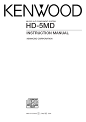 KENWOOD HD-5MD Instruction Manual