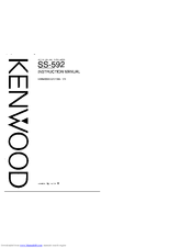 KENWOOD SS-592 Instruction Manual