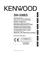 KENWOOD SW-508ES-B Instruction Manual
