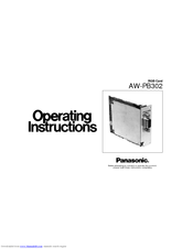 Panasonic AW-PB302 Operating Instructions Manual