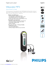 Philips GoGear KEY013 Specifications