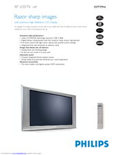 Philips 30PF9946/98 Specification Sheet