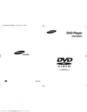 Samsung DVD-HD937 Manual