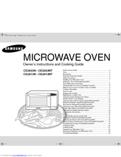 Samsung CE2933NT Owner's Instructions Manual