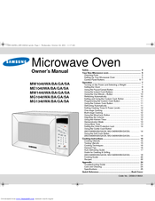 Samsung ME1040WABA Owner's Manual