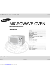 Samsung MW730WA Owner's Instructions Manual