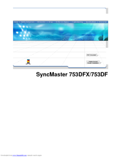 Samsung SYNCMASTER753DFX Manual