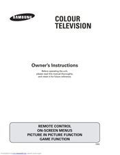 Samsung CS-29M21MA Owner's Instructions Manual
