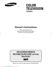 Samsung CS-29Z30BP Owner's Instructions Manual
