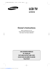 Samsung LE17D11B Owner's Instructions Manual