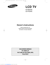 Samsung LS15E33C Owner's Instructions Manual
