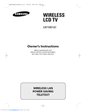 Samsung LW15B13C Owner's Instructions Manual