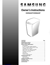 Samsung SW50ASP Owner's Instructions Manual