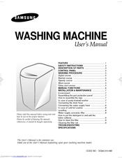 Samsung WA951SCJ User Manual