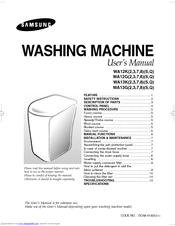 Samsung WA13G7S User Manual
