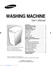 Samsung WA90J7 User Manual