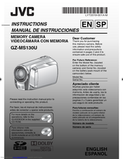 JVC GZ MS130B - Everio Camcorder - 800 KP Instructions Manual