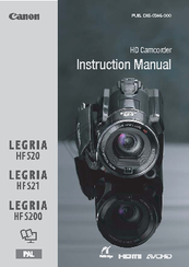 Canon Legria HF S21 Instruction Manual