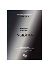 Insignia NS-46E480A13 Important Information Manual
