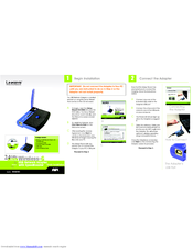 Linksys WUSB54GS Quick Installation Manual