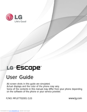 LG Escape User Manual