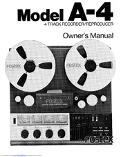 Fostex A-4 Owner's Manual