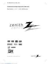 Zenith XBR617 Installation And Operating Manual