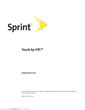 HTC Touch Sprint Manual