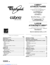 Whirlpool WTW6200VW - Cabrio - Washer Use & Care Manual