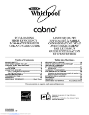 Whirlpool Cabrio WTW7800XL Use And Care Manual