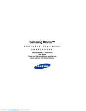 Samsung SCH-I910 Omnia Software Manual