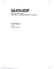 Gigabyte GA-870-UD3P User Manual