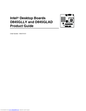 Intel D845GLAD - P4 Socket 478 ATX Motherboard Product Manual