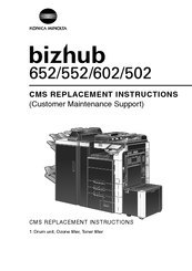 Konica Minolta bizhub 602 Replacement Instructions Manual