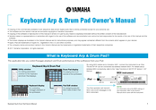 Yamaha Keyboard Arp & Drum Pad Owner's Manual