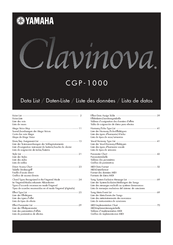 Yamaha Clavinova CGP-1000 Data List