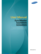 Samsung SyncMaster S24A650S User Manual