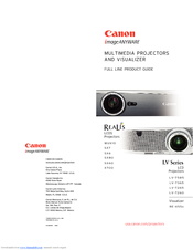 Canon 7365 - LV XGA LCD Projector Product Manual