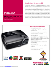 ViewSonic PJD6251 - XGA DLP Network Projector Especificación