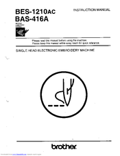 Brother BAS-416A Instruction Manual