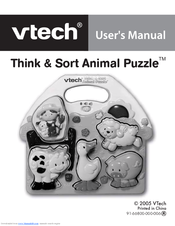 Vtech Think & Sort Animal Puzzle User Manual