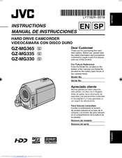 JVC GZ-MG330H - Everio Camcorder - 680 KP Instructions Manual
