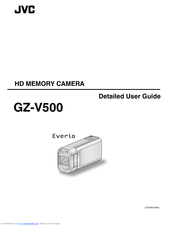 JVC Everio GZ-V500 Detailed User Manual
