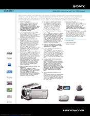Sony DCR-SR87 - 80gb Hdd Camcorder Specifications