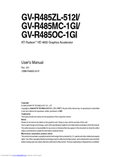 Gigabyte GV-R485ZL-512I User Manual