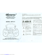 Memorex MP3121-04 User Manual
