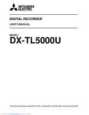 Mitsubishi Electric 16CH DIGITAL RECORDER DX-TL5000U User Manual