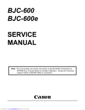 Canon BJC-600 Service Manual